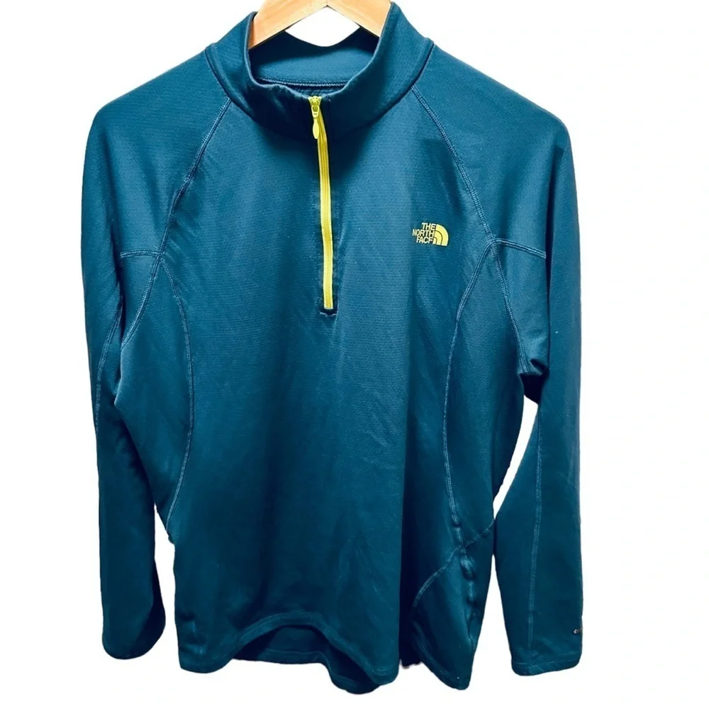 THE NORTH FACE quarter zip pullover blue green Men’s large